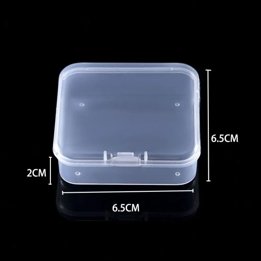 Square Plastic Storage Box Transparent Jewelry Beads Container Small Items Sundries Organizer Packing Case Fishing Accessories