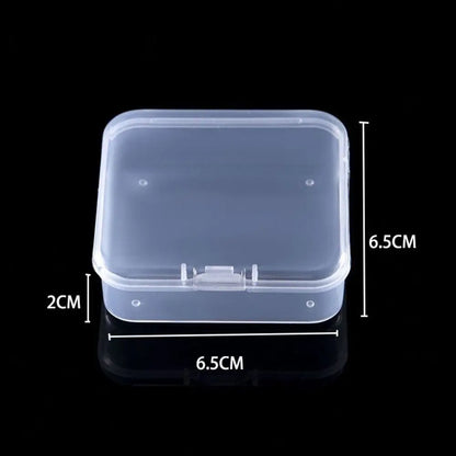 Square Plastic Storage Box Transparent Jewelry Beads Container Small Items Sundries Organizer Packing Case Fishing Accessories