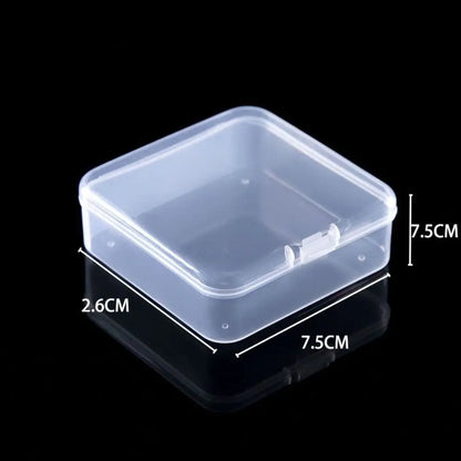 Square Plastic Storage Box Transparent Jewelry Beads Container Small Items Sundries Organizer Packing Case Fishing Accessories