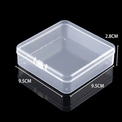 Square Plastic Storage Box Transparent Jewelry Beads Container Small Items Sundries Organizer Packing Case Fishing Accessories